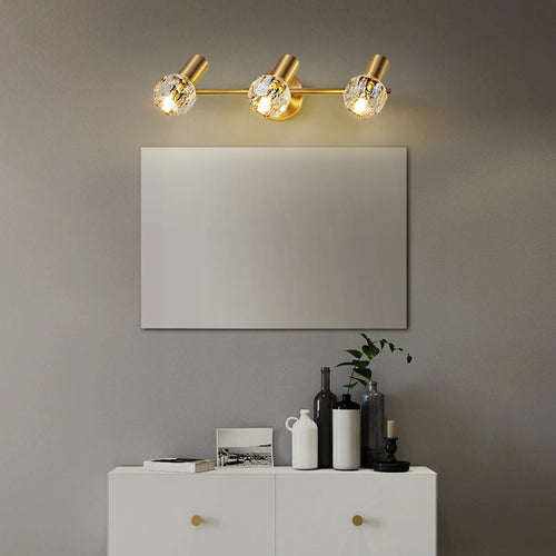 lampe frontale à led en cristal design moderne pour salle de bain - vue 4 sur 8