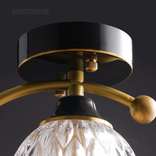 plafonnier led nordique simple en cristal éclairage moderne décoratif - vue 6 sur 6
