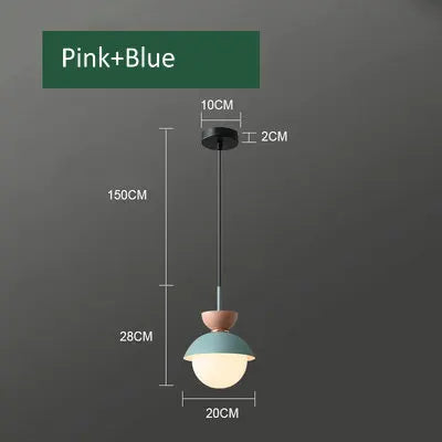 suspension créative avec abat-jour en verre et long câble