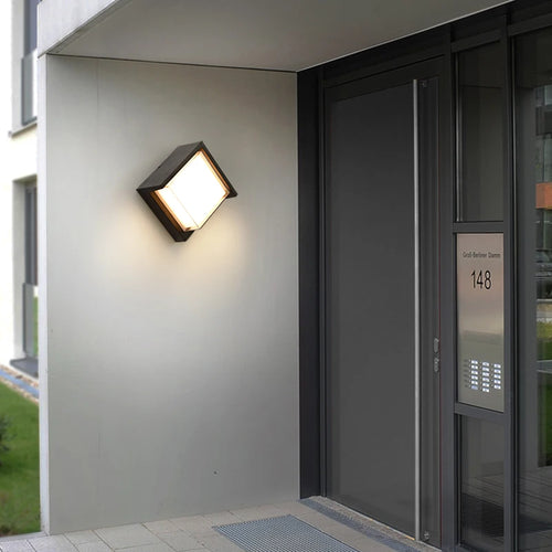 Éclairage mural extérieur moderne étanche IP54 porche balcon terrasse lampe applique jardin en aluminium décor à la maison applique murale lampe - vue 7 sur 10