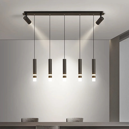 lustre moderne minimaliste à trois led pour table luxe - vue 5 sur 12