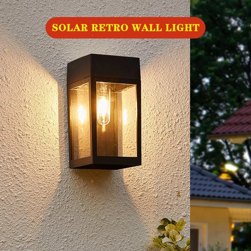 applique murale LED solaire jardin extérieur solaire étanche décoration de jardin lumières extérieures - vue 3 sur 8