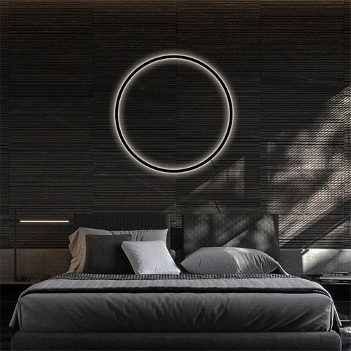 applique murale à led en forme d'anneau pour décoration moderne - vue 4 sur 10