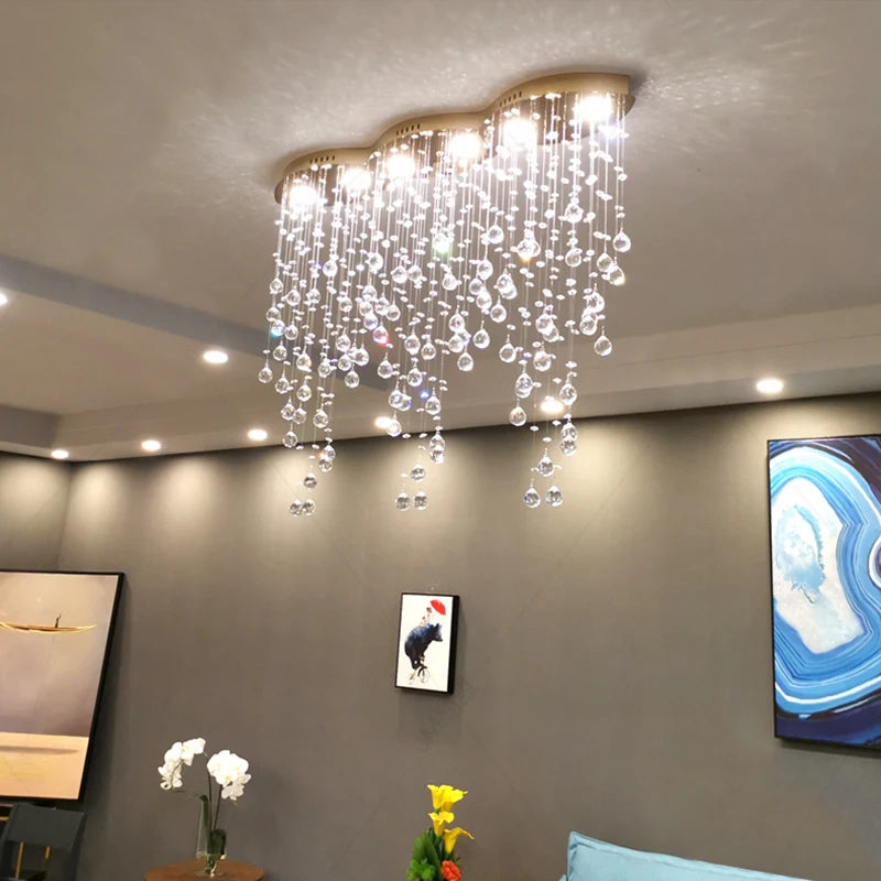 suspension en cristal pour décoration intérieure moderne élégante et lumineuse - vue 5 sur 8