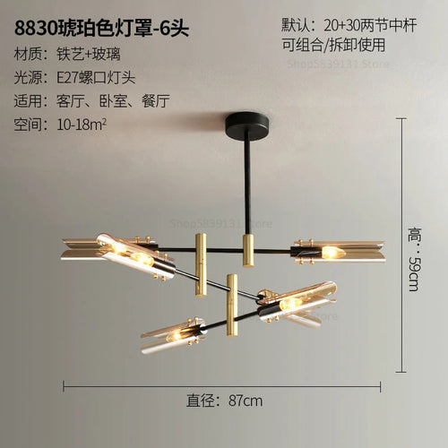 lustre en verre au design nordique et créatif - vue 11 sur 12