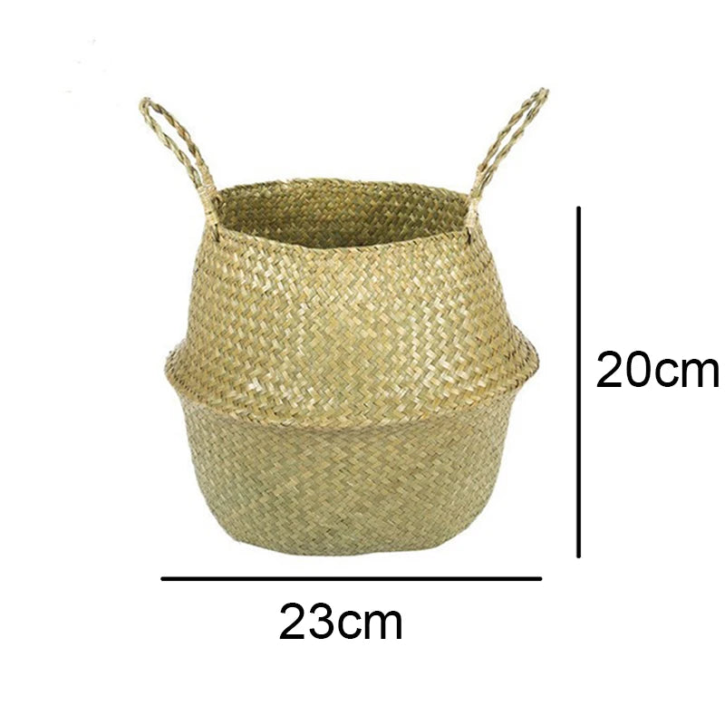 panier pliable en rotin pour rangement fleurs et accessoires - vue 12 sur 14