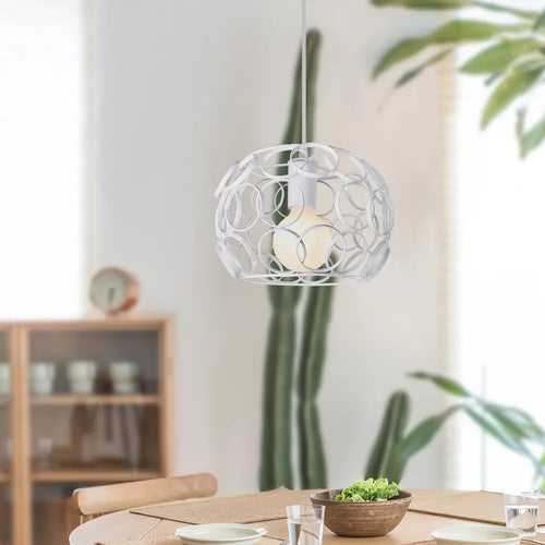luminaire suspendu industriel rétro avec cage métallique led moderne - vue 6 sur 8
