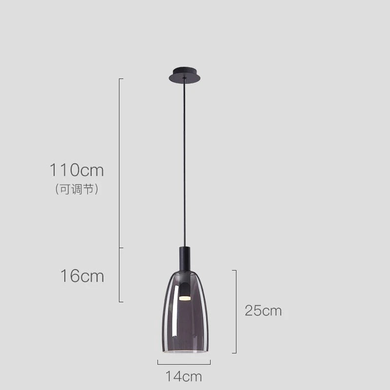 suspension en verre pour décoration d'intérieur moderne - vue 10 sur 12