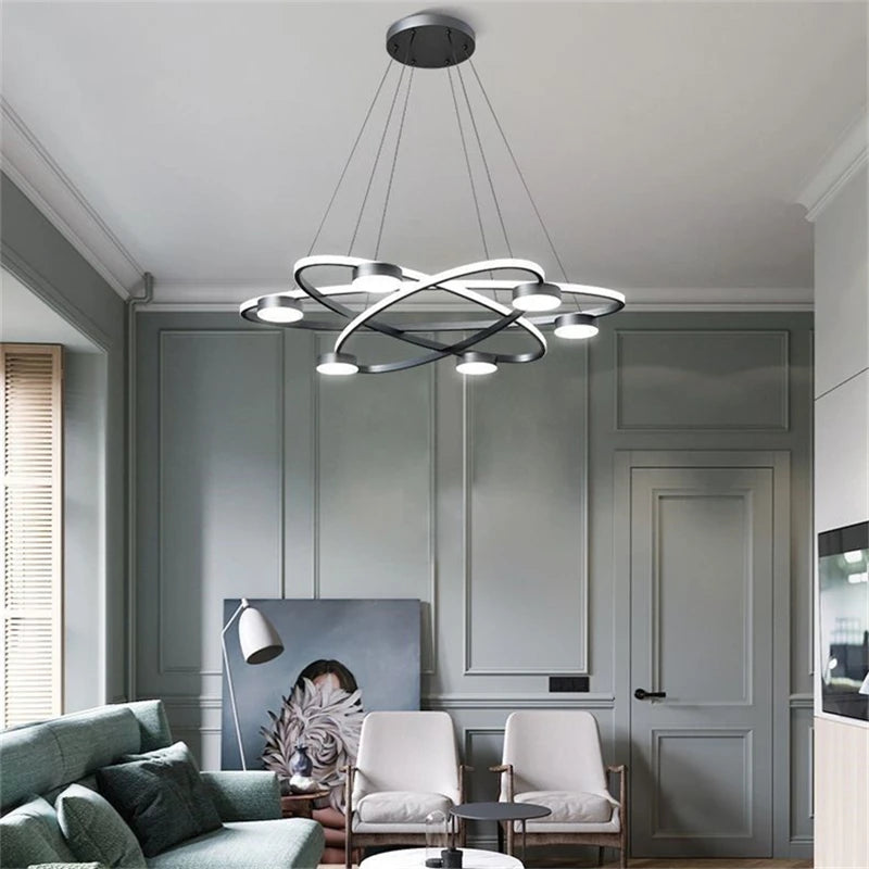 suspension led post-modernes en acrylique design nordique - vue 5 sur 8