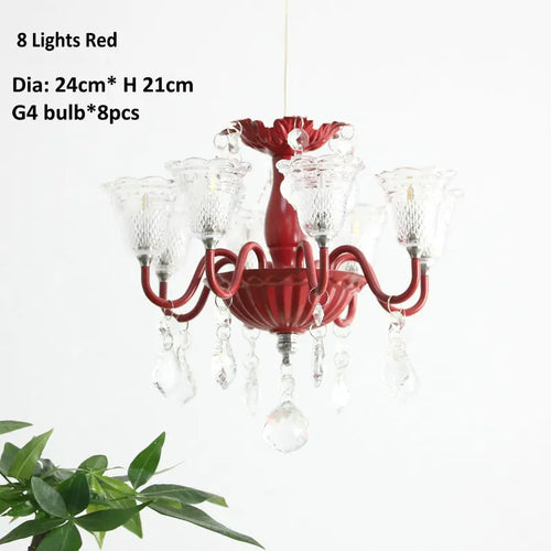 mini suspension créatives avec abat-jour en verre et cristal - vue 13 sur 21
