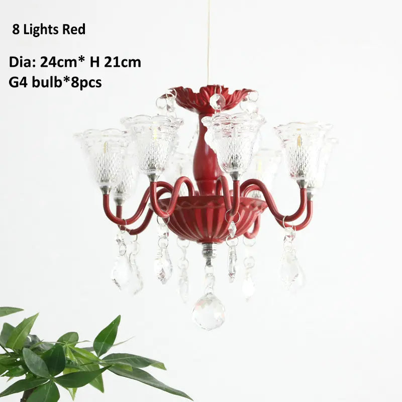 mini suspension créatives avec abat-jour en verre et cristal - vue 12 sur 21
