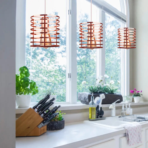 lustre suspendu moderne avec 1/3 têtes led vintage - vue 4 sur 13