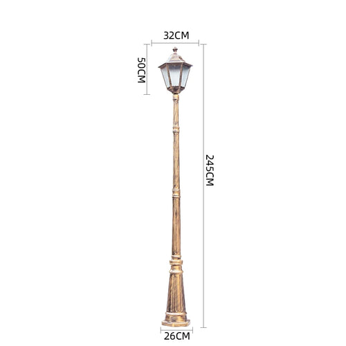 (H≈2.4M) Courtyard Lamp Street Lamp Outdoor Lawn Lamp Outdoor Waterproof Villa Garden Community High Pole Lamp Post Lamp - vue 9 sur 8