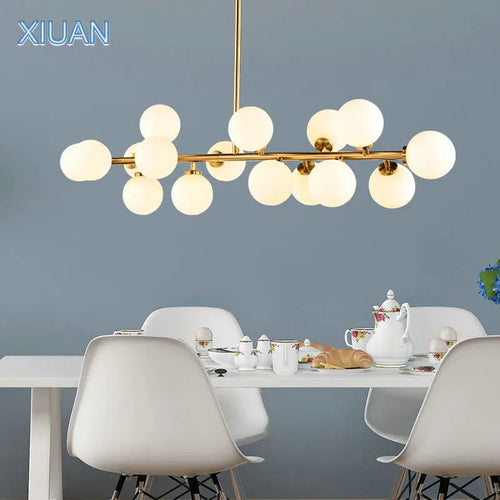 lampe design scandinave en verre laiteux avec support - vue 2 sur 10