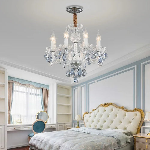 lustre en cristal doré pour décoration intérieure élégante - vue 3 sur 13