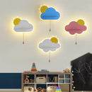 applique murale led créative en forme de nuage pour enfants