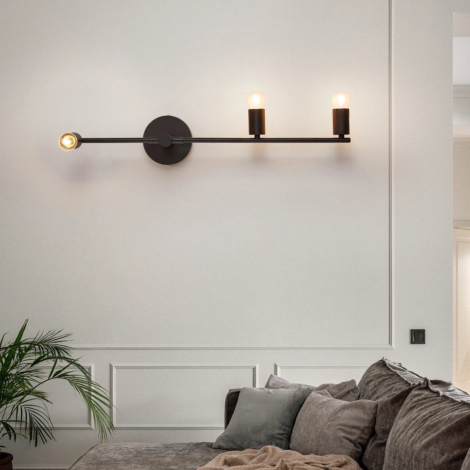 applique murale led maison intérieur éclairage fond ampoule e27 - vue 6 sur 10