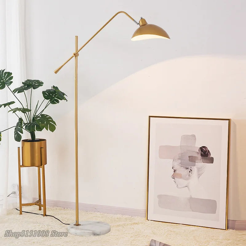Lampadaire nordique Simple en or - vue 2 sur 8