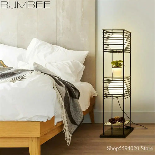 lampadaire led sur pied style chinois décoratif pour la maison - vue 3 sur 10
