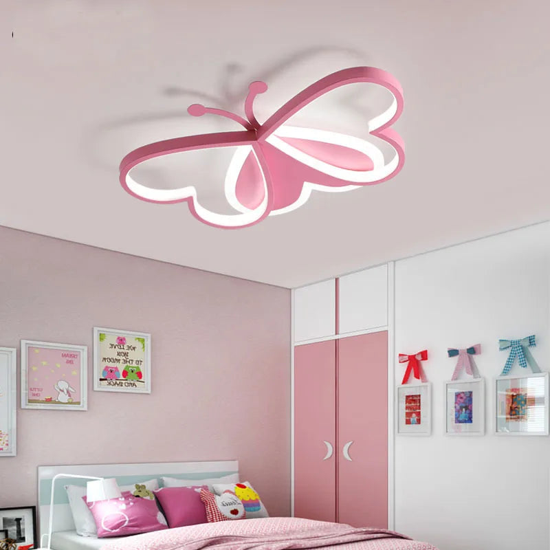lustre papillon led pour enfants avec intensité variable - vue 5 sur 10