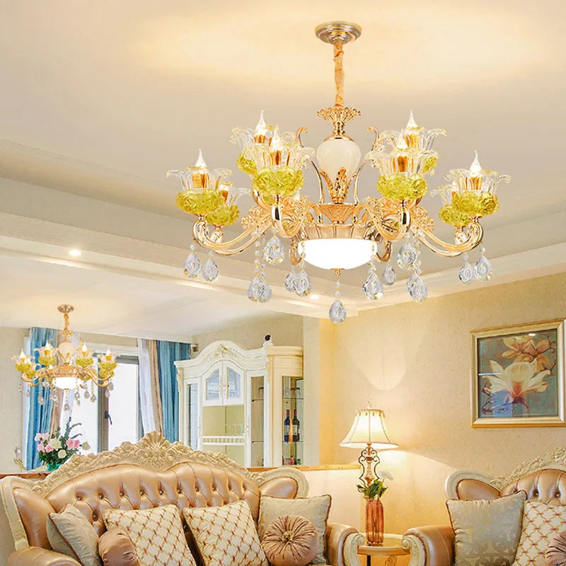 lustre en cristal européen éclairage de luxe pour décoration intérieur - vue 3 sur 13
