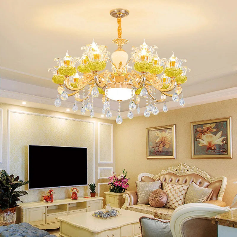 lustre en cristal européen éclairage de luxe pour décoration intérieur - vue 4 sur 13