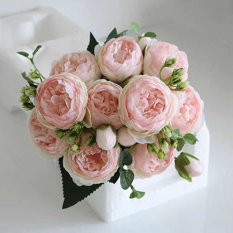 bouquet de fleurs artificielles pour décoration de jardin et mariage - vue 3 sur 18