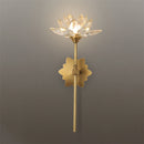 applique murale led en cristal de luxe style chinois lotus décoratif