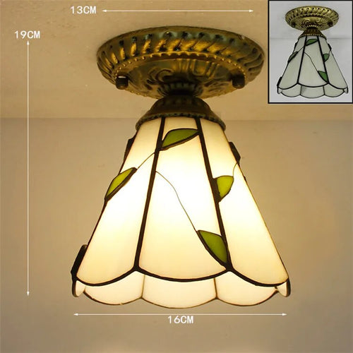 Plafonnier Led en verre créatif moderne avec ampoule 7W E27 - vue 11 sur 30