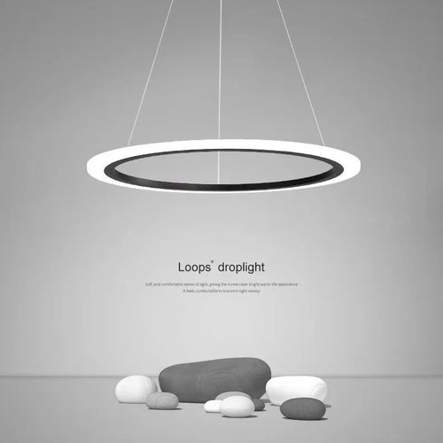 lustre circulaire moderne à anneau unique éclairage led - vue 5 sur 9