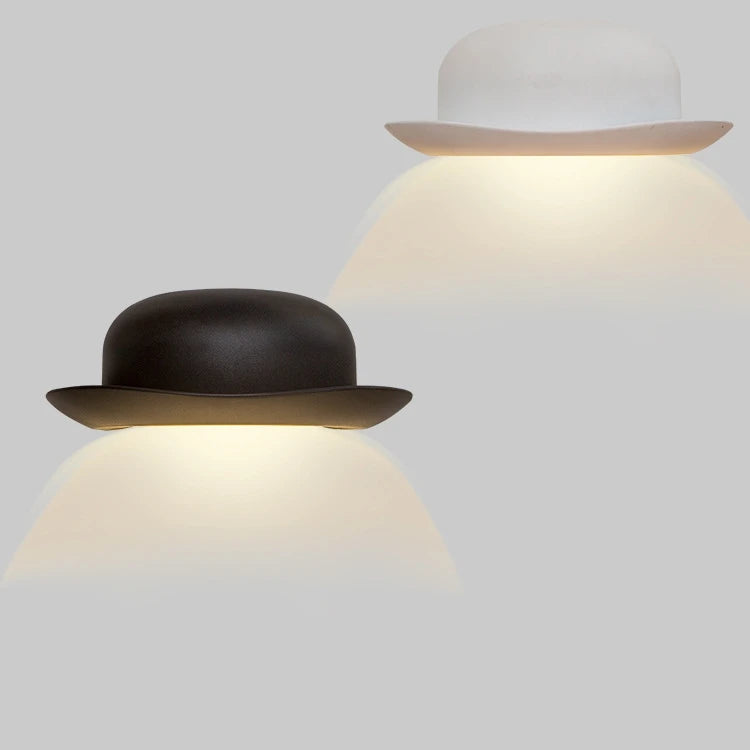 applique murale chapeau à LED aluminium design minimaliste - vue 2 sur 6