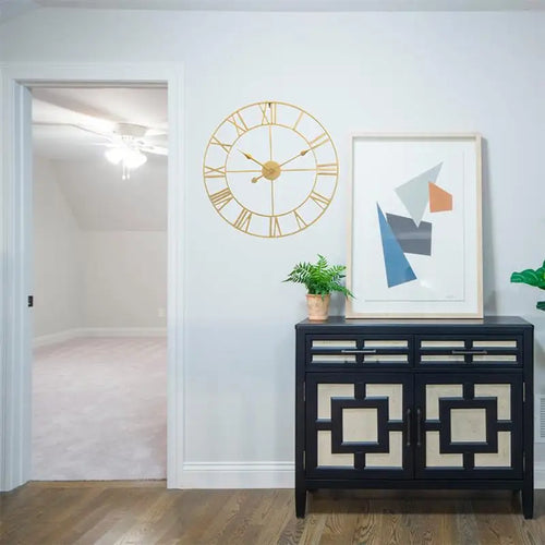 horloge murale silencieuse en fer décoration simple pour la maison - vue 3 sur 9