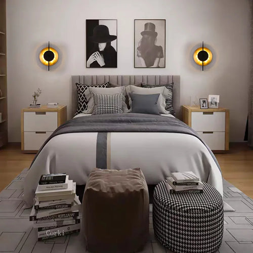 applique murale en métal doré design postmoderne pour intérieur élégant - vue 3 sur 7