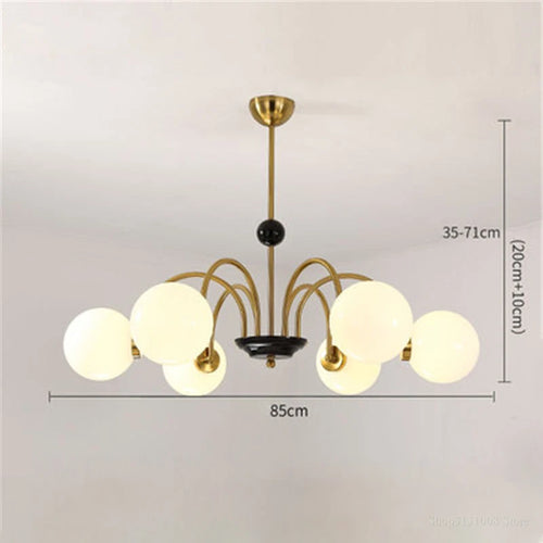 lustre moderne led décoration nordique éclairage intérieur - vue 9 sur 16