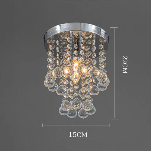suspension en cristal doré et argenté décoratif - vue 9 sur 8