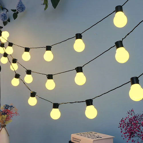 guirlande lumineuse globe 38 led féerique pour décorations extérieures - vue 3 sur 8