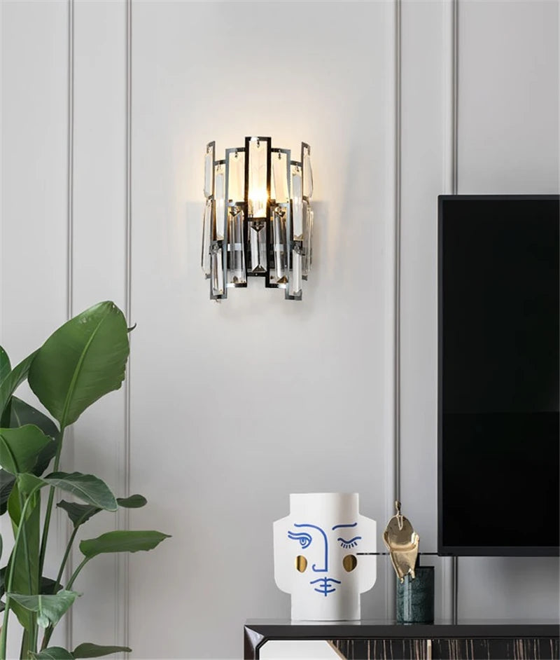 applique murale moderne en cristal pour décoration intérieure élégante - vue 3 sur 6