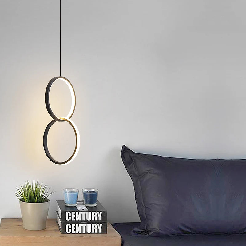 suspension ronde moderne pour éclairage latéral led - vue 5 sur 12