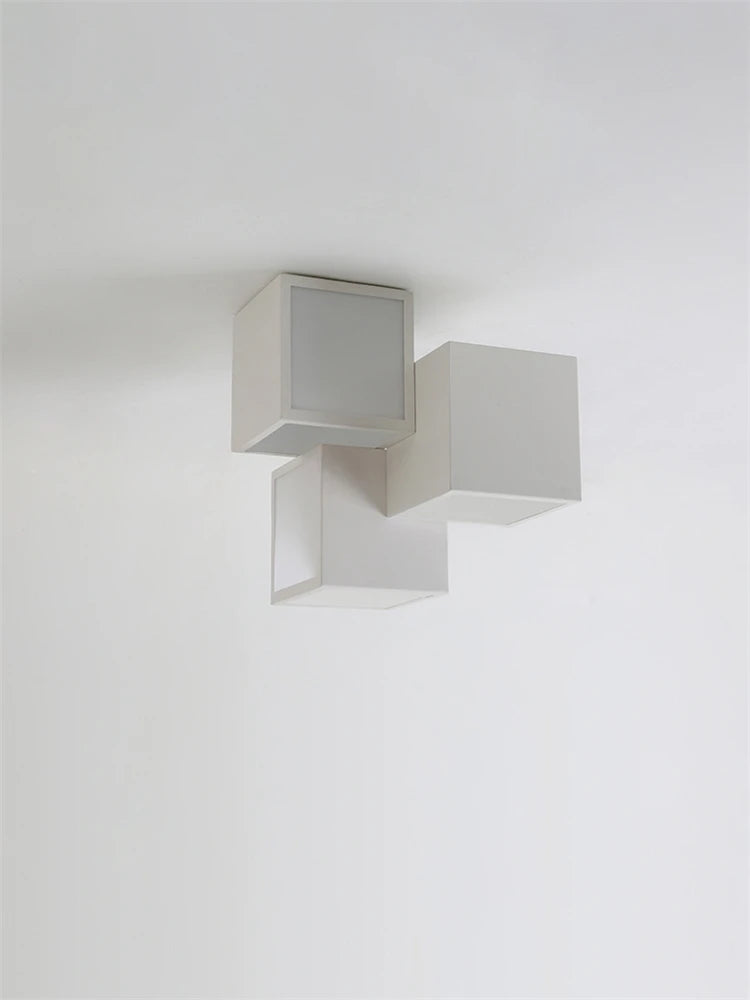 plafonnier carré créatif lumières led modernes décoration simple lustre luminaire - vue 5 sur 10