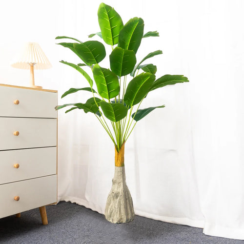 plantes tropicales bananier artificiel avec feuilles de palmier décoratives - vue 11 sur 10