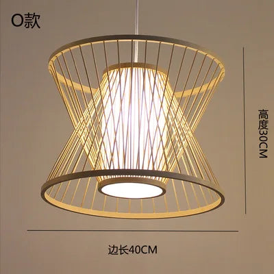 lustre en bambou style zen pour ambiance relaxante - vue 12 sur 29