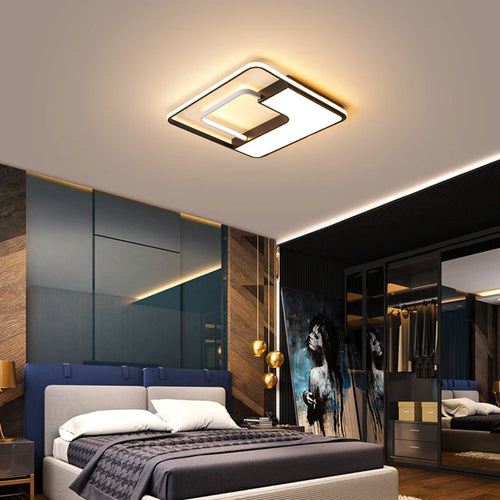 plafonnier led art déco géométrique luxe pour éclairage intérieur - vue 4 sur 13