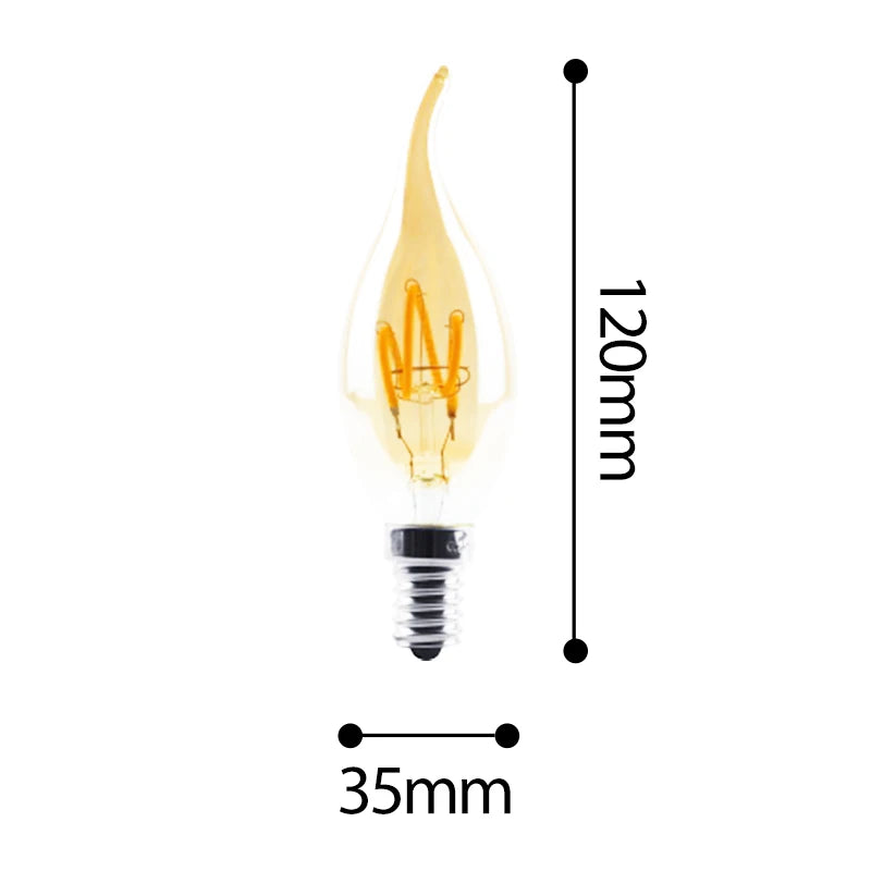 ampoule rétro led edison lumière filament vintage jaune chaud - vue 12 sur 12
