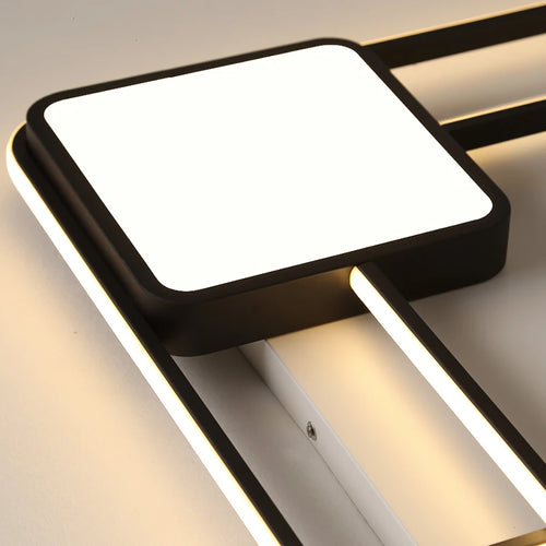 plafonnier led carré et rectangulaire style nordique décoratif - vue 5 sur 9