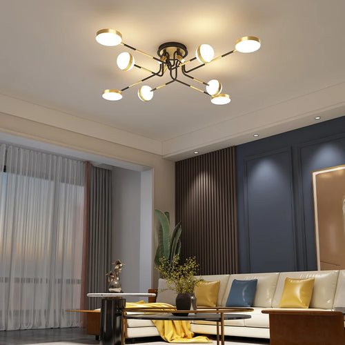 lustre LED élégant pour intérieur moderne et chaleureux - vue 3 sur 9
