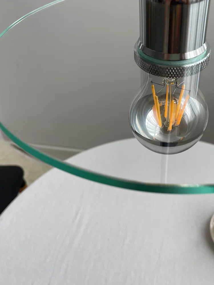 lustre rétro en verre clair suspendu pour décoration café bar - vue 3 sur 6