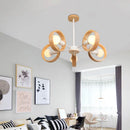 lustre scandinave minimaliste rotation 360 degrés luminaires suspendus bois créatifs