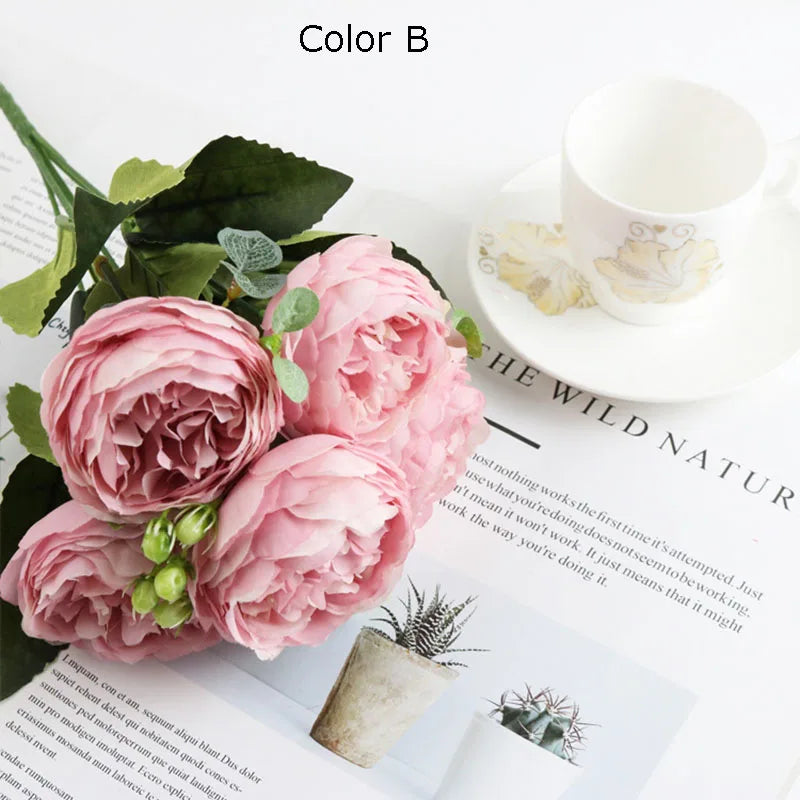 bouquet de fleurs artificielles pour décoration de jardin et mariage - vue 13 sur 18