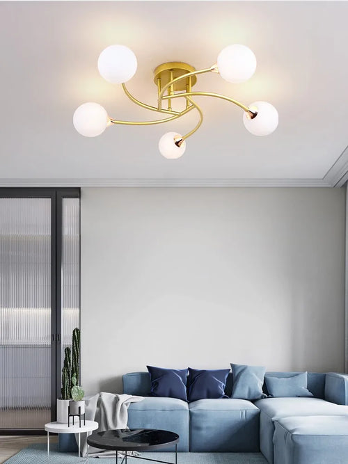 plafonniers modernes simples décoration nordique luminaire créatif - vue 3 sur 17