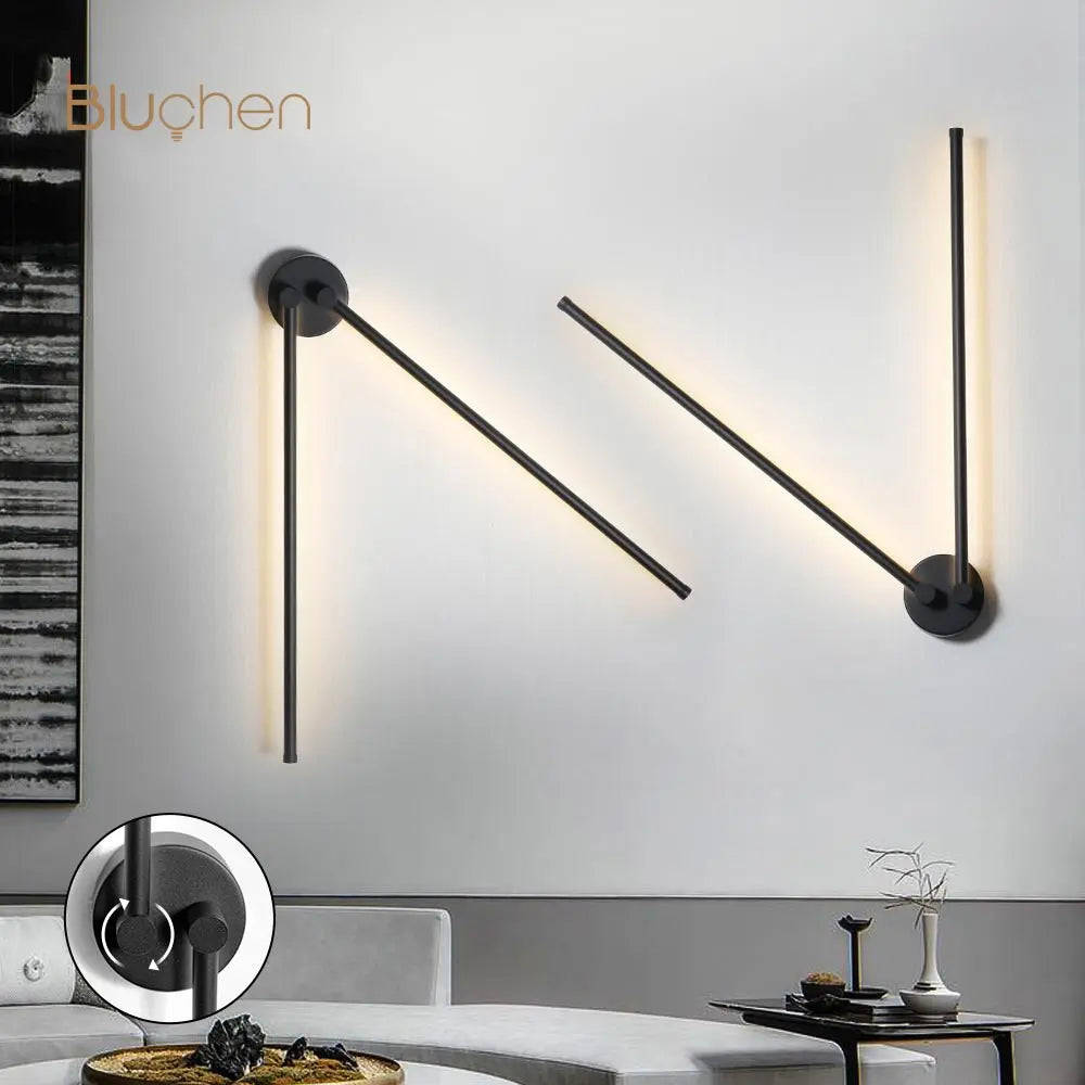 applique murale led moderne rotative pour arrière-plan de canapé - vue 5 sur 10